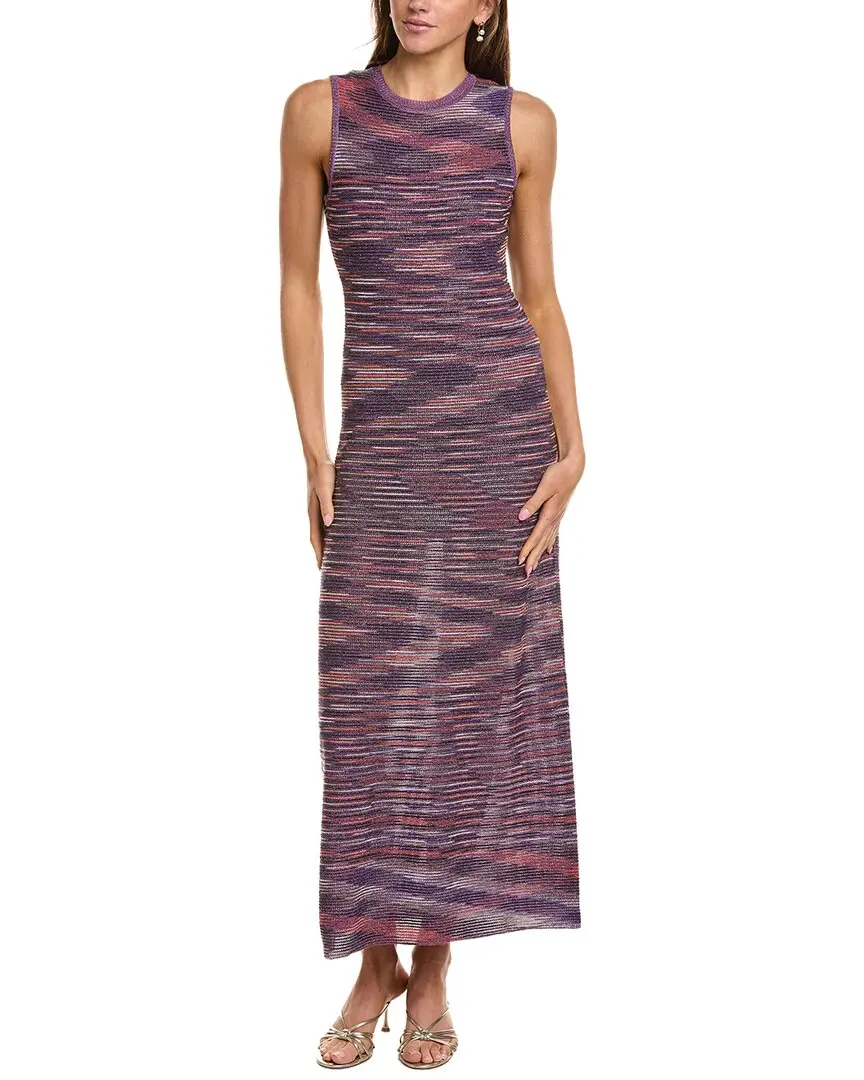 M Missoni Abito Lungo Wool-Blend Midi Dress