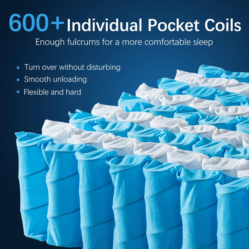 Valentine's Day Gift for Couples 10‘’12‘’14 Inch Space-Saving Mattress 6-Layer Therapeutic Foam Twin Size Cooling Gel Support for Back Comfort Medium Firm Feel CertiPUR-US Bed in a Box for a Romantic Night’s Sleep