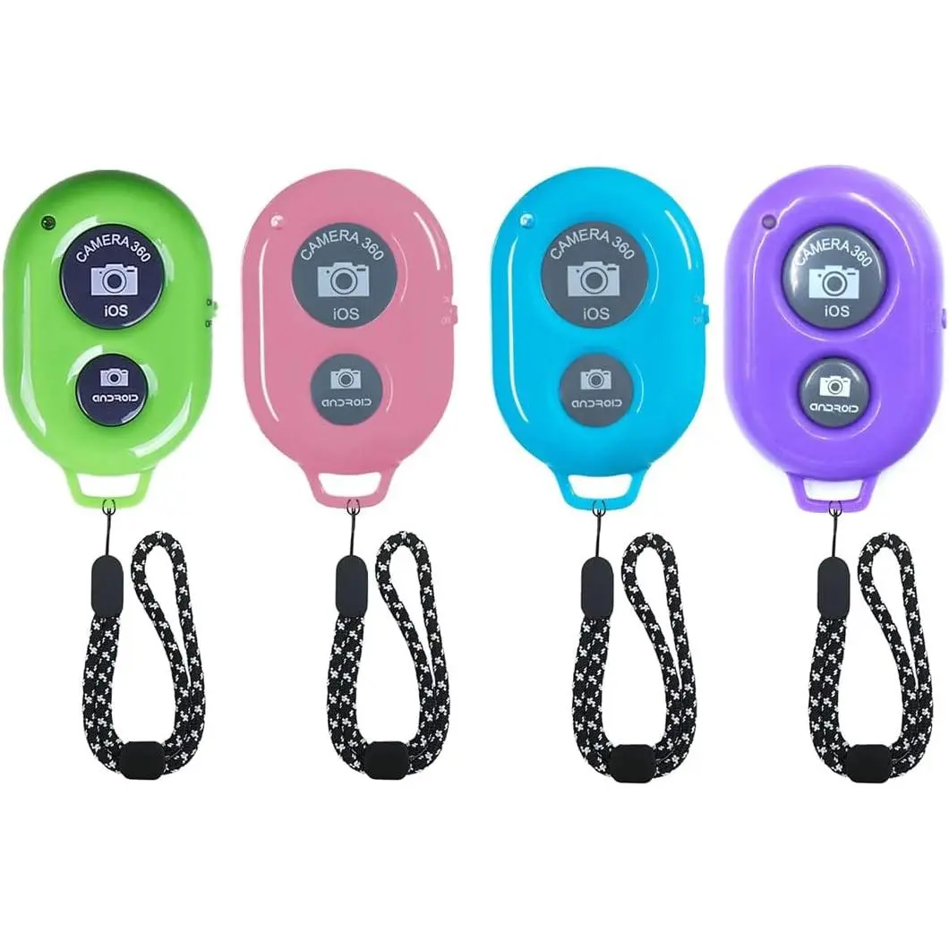 Camera Shutter Remote Control for  Phones- Compatible with iOS/Android (Pink+Green+Blue+Purple)