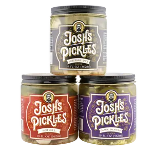 3 Pack - Variety "Starter Pack" - Heritage Dill Slices, Hot Dill Slices, Garlic Jalapeno Slices | ships on ice Mon-Wed
