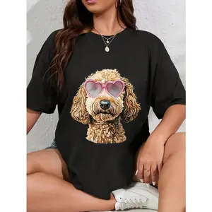 100% Cotton Unisex Goldendoodle Coquette Valentines Day Golden Doodle T-Shirt
