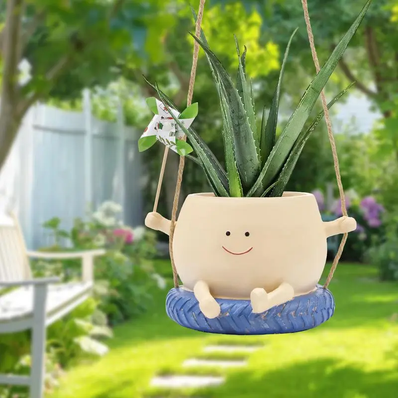 Swing Face Planter Pots Cute Plant Pot for Plants, Unique Lovely Flower Pot  Succulent Planter Pots Gift Idea for Mother Christmas - TikTok Shop