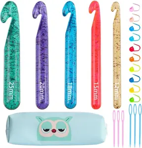 Large Crochet Hooks,25Mm 20Mm 18Mm 15Mm 12Mm Crochet Hooks,Large Crochet Hooks F