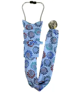 Stethoscope Cover – Stylish and Durable - Abstract Mums on Blue