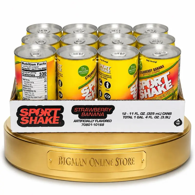 Sport Shake Strawberry Banana 12-Pack 11 Fl Oz Cans Artificially Flavored 395 mL Each Total 1 Gal 4 Fl Oz 70801-10168