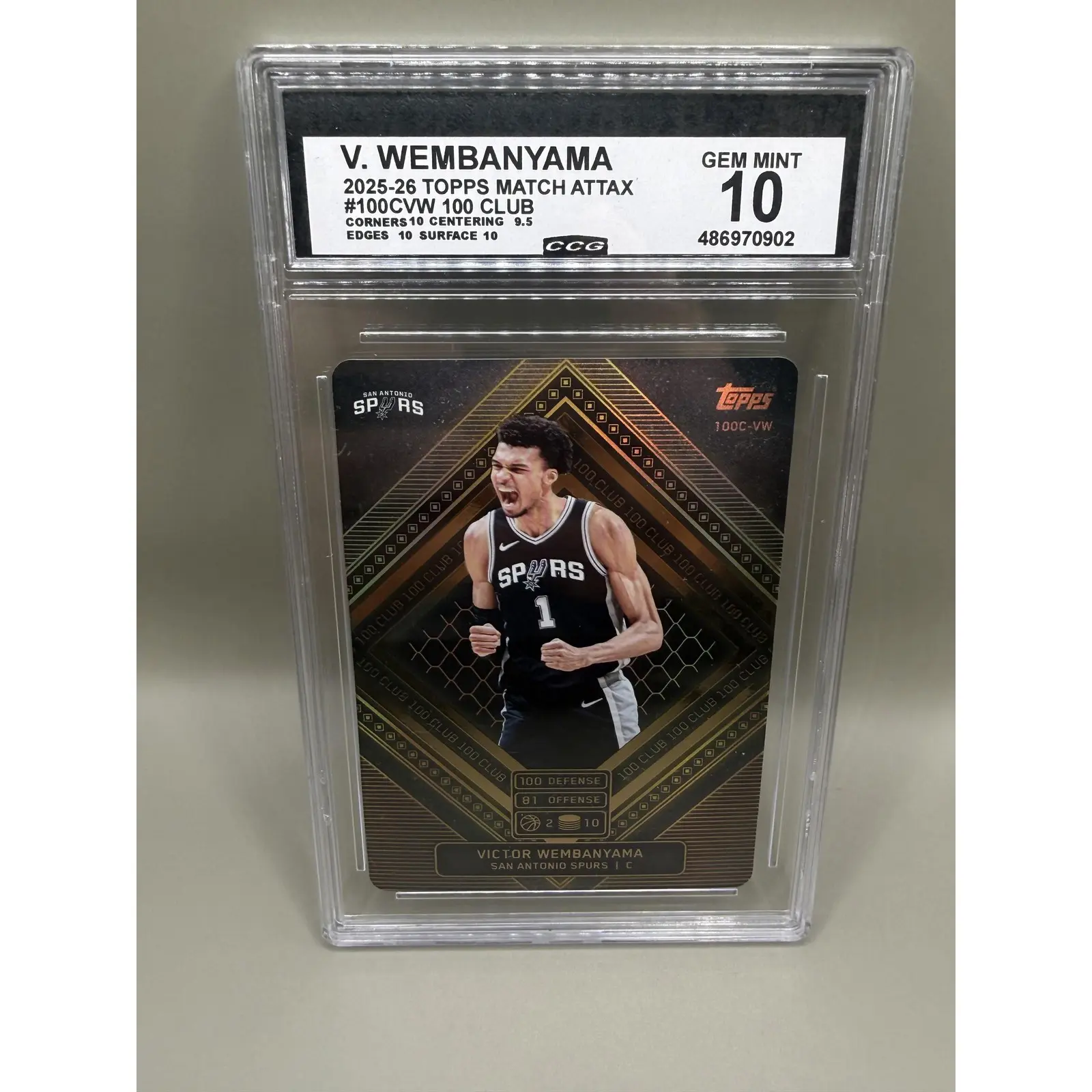 Victor Wembenyama 2025 Topps Match Attax CCG 10