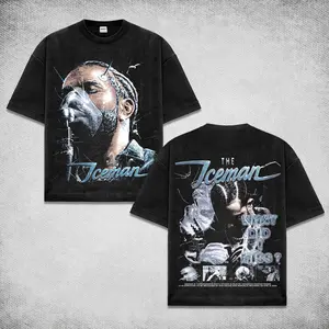 New Album Ice Man Drake T-Shirt Cotton Acid Washed, Frozen Iceman Graphic Tee, Drake Rapper Concert Merch Shirt, Hip Hop Streetwear Oversized Vintage Unisex Gift For Drizzy Fans