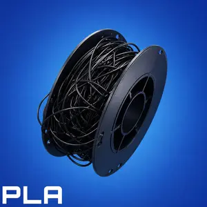 Black PLA - 3KG Spool - 1 Pack - 3D Printer Filament, Large Format Compatible, Print Farm Ready, U.S. Filament, Made in the USA