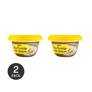 2Packs OTTOGI Korean Abalone Porridge -285g Each, Instant 2-Minute Meal, Delicious & Nutritious