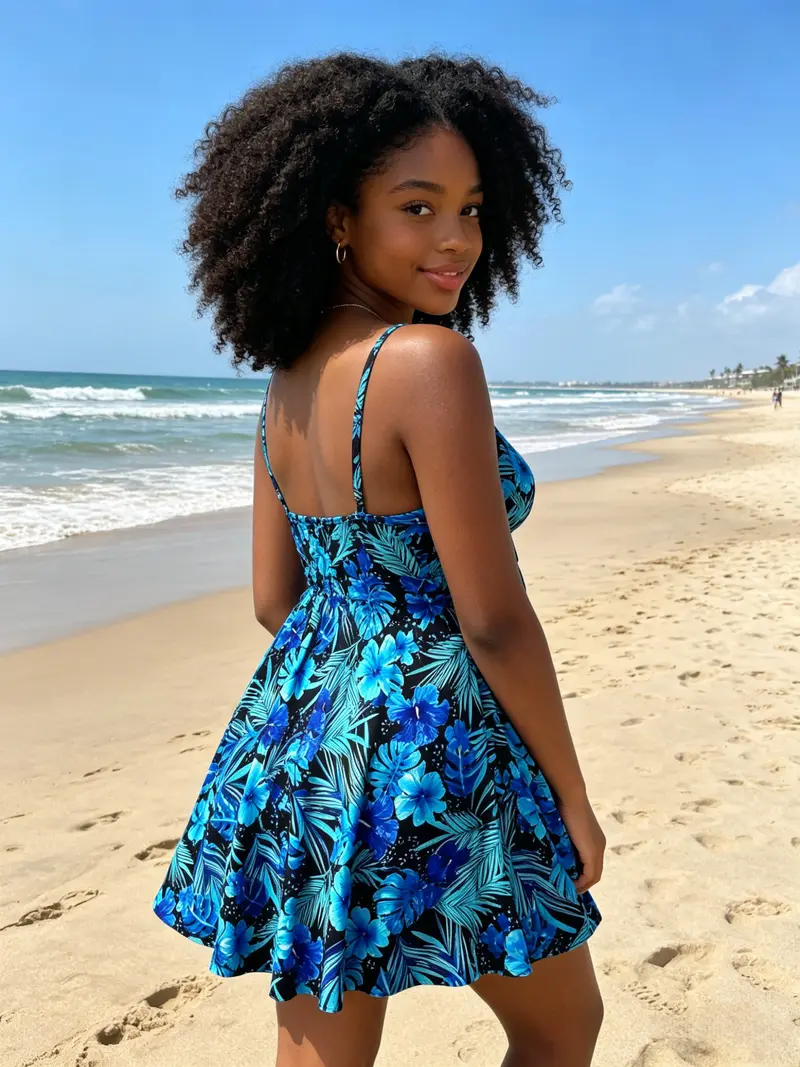 open lace back dress Madeinsea© main image 1