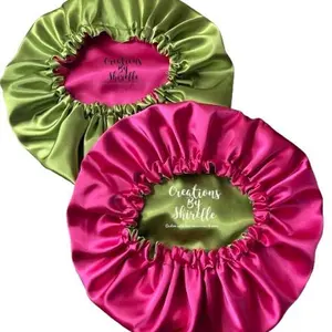 Creations by Shirelle Solid Reversible Satin Bonnet for Hair Protection and Moisturization Gentle on Curly & Straight Hair