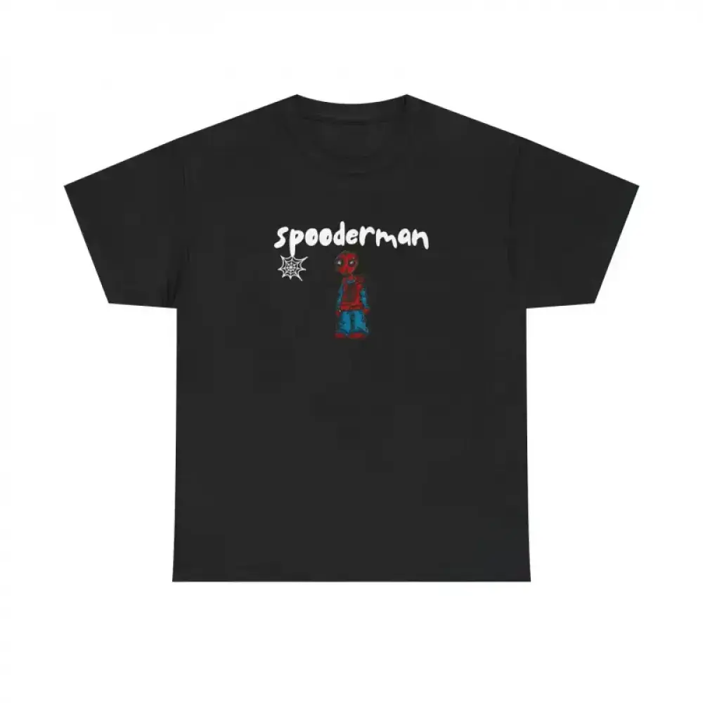 Women's Basic Casual Short-Sleeve Spiderman Graphic Tee - 100% Cotton Heavy Unisex Essential Everyday Clothes, Comfortable Breathable Comic Hero Party Top, Zendaya Inspired Superhero Fan Gift, Fit, Loose