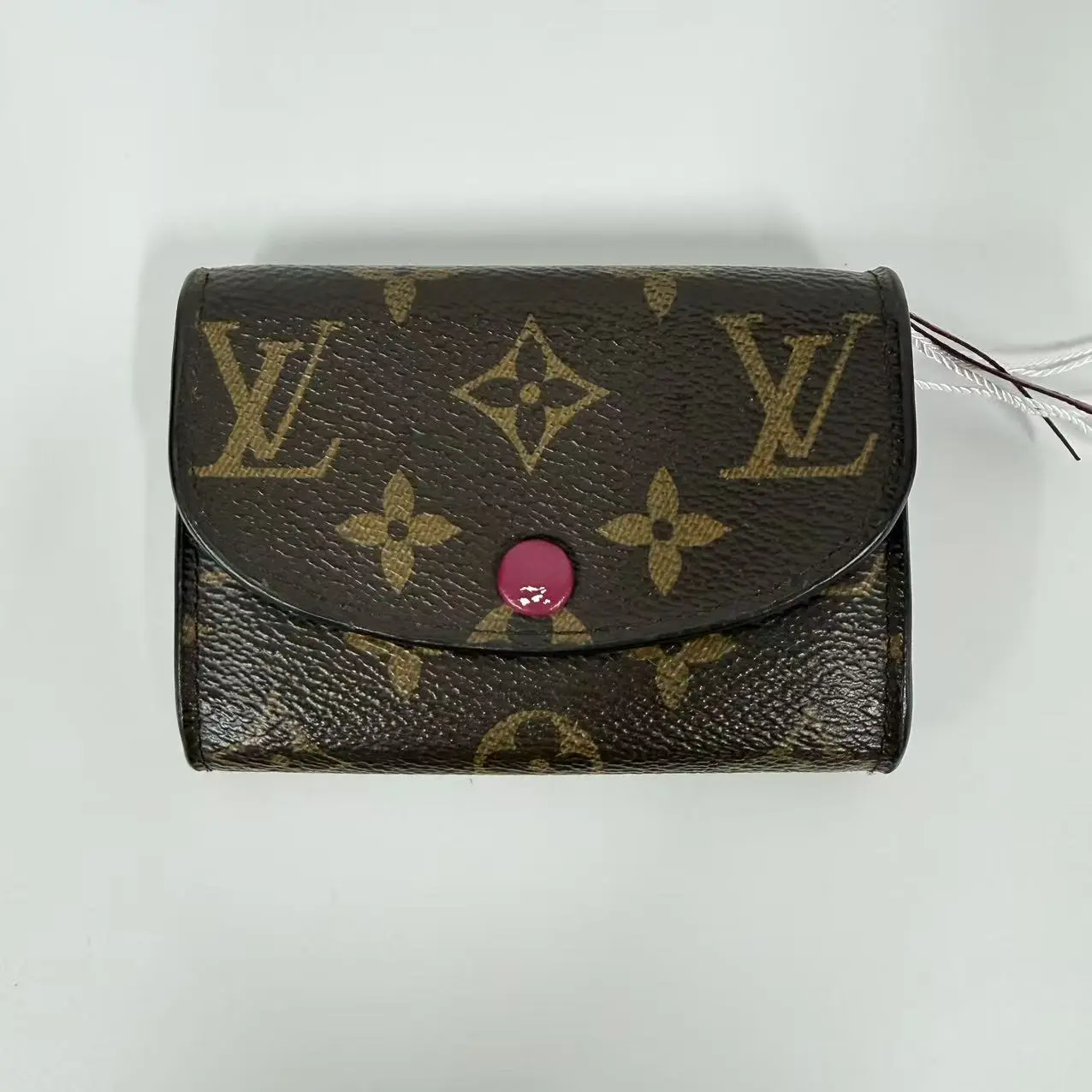 Pre-owned Louis Vuitton Red Bean Short Coin Purse (SZ 05654)
