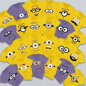 [FREESHIP] Personalised Minion Family Shirt, Couple Minions Shirt, Couple Shirt,Y2K Streetwear T-Shirt, Unisex Crew Neck, Vintage Hip-Hop Sports Graphic, Casual Cotton Fit