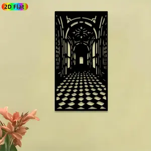 1pc Cathedral Arch Metal Wall Art,Cathedral Arch Statue Mural, Ideal Gift for New Year, Christmas, Gothic Decor Enthusiasts, Rust-Resistant Metal Wall Decor Wall Sculptures, Perfect for Indoor Wall & Garden Fence Gothic Architecture Enthusiasts