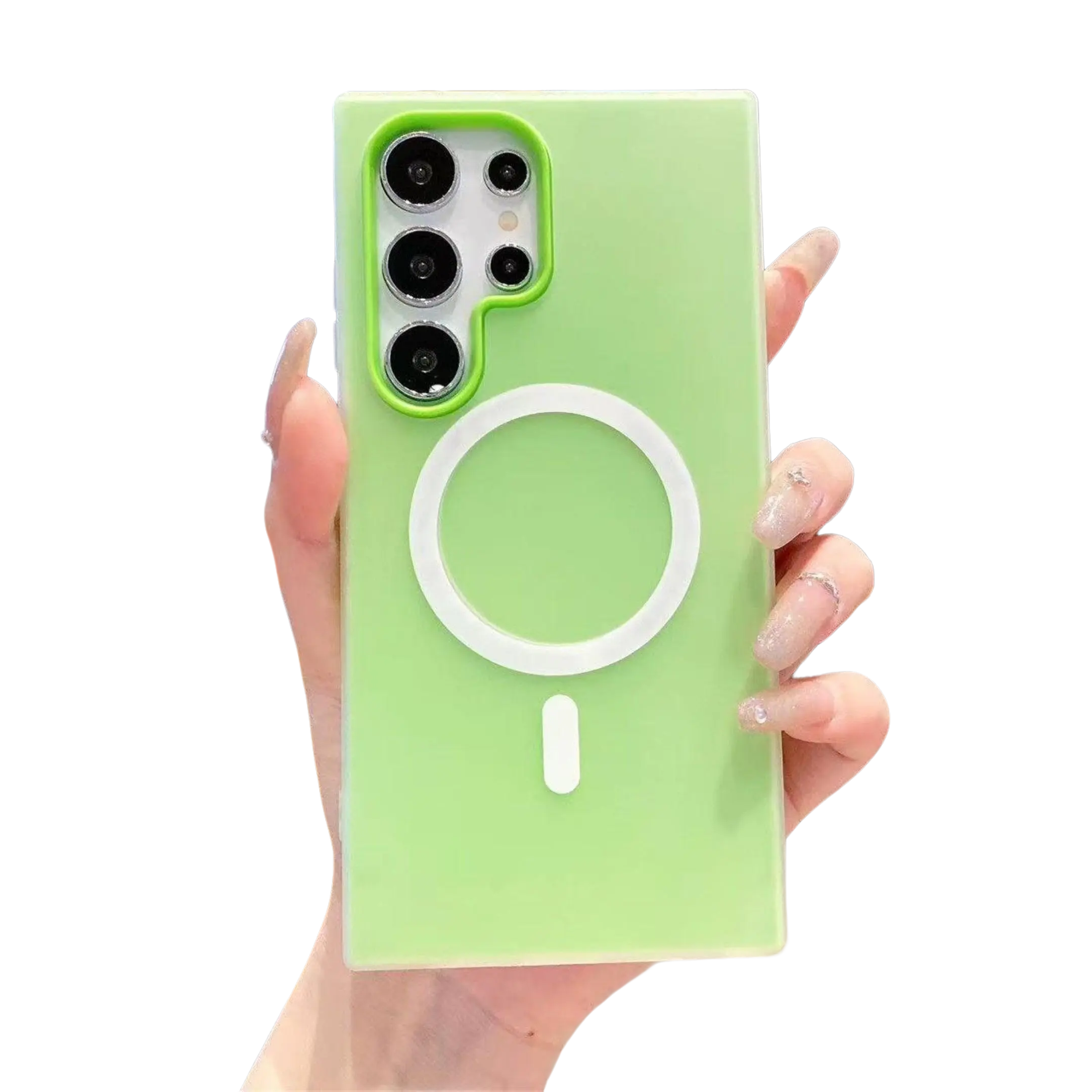 Candy Color 2-in-1 Phone Case for Samsung S26 S25 S24 S23 S22 A56 A55 A54 A36 A35 A26 A25 A17 A16 A15 and iPhone Models, Magnetic Compatible Frosted Soft Shockproof Protective Cover, Accessories, Smartphone