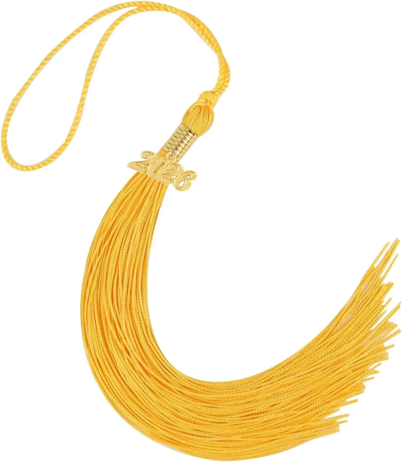 2026 Tassel Graduation 9 Inch Grad Cap Tassel with 2026 Gold Charm Graduations Tassel for High School College University Graduation Ceremony Decorations (1, Gold)
