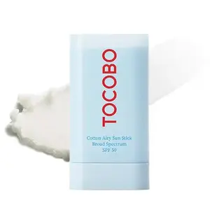 TOCOBO Cotton Airy Sun Stick Broad Spectrum SPF50 | Non-Sticky Matte Finish Sun Protection for Face and Body Sunstick Protector solar en barra FPS 50