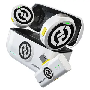 Hollyland LARK M2 DUO 2-Person Wireless Microphone System with USB-C Connector (2.4 GHz, Ivory White)