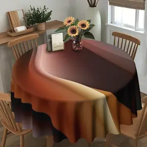 2D flat, multi-color, wavy round table cloth, family kitchen living room dining table cloth, party table cloth, kitchen accessories, room & outdoor table cloth