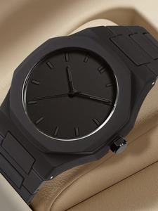 men's casual plain analog quartz watch, fashionable watch for party, daily clothing decor, trendy all-match & exquisite watch for birthday gift with box