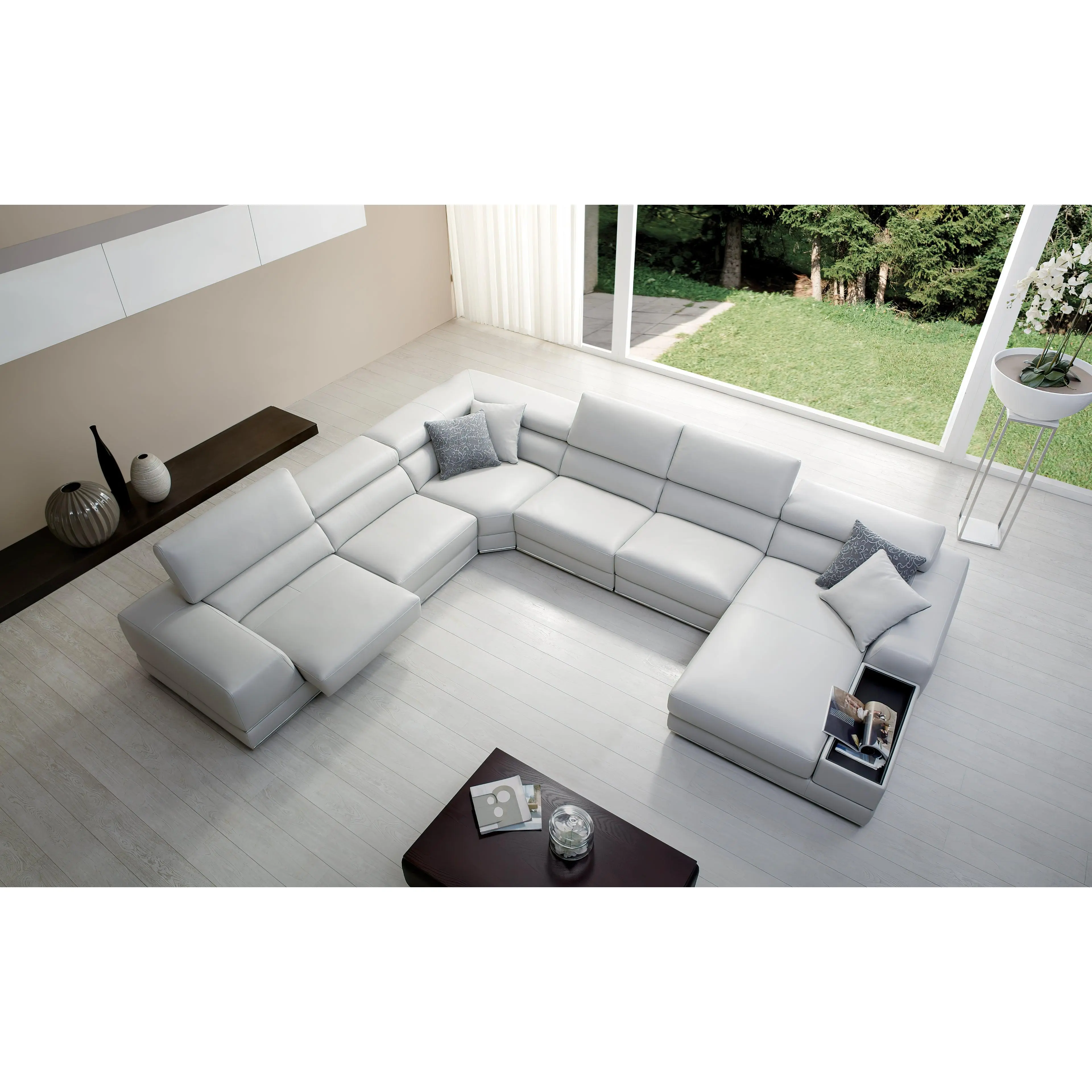 Linehan Modern Leather Sectional