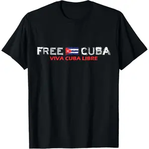 100% CottonFREE CUBA , VIVA CUBA LIBRE T-Shirt