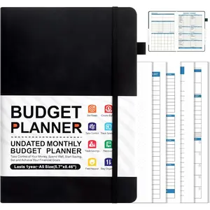 Undated 12-Month A5 Budget Planner Book Expense Tracker Notebook Finance Organizer to Take Control of Your Money & Manage Finances Effectively