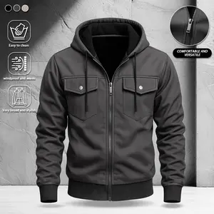 Men's Fashion Knit Cardigan Sweater - Windproof & Abrasion Resistant, Double Pocket Design with Metal Button Details + Smooth Zipper | Easy Care Fabric Suitable for Everyday / Outdoor / Streetwear | Stylish Loose Fit Spring/Summer Casual Jacket