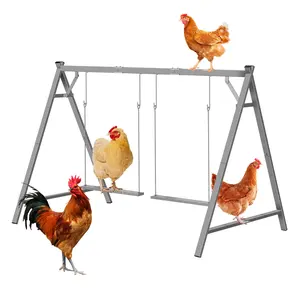Chicken Perch with 2 Swings, Chicken Roosting Bars, Chicken Roost Activity Play for Coop Accessories, Farm Enrichment Activity Play for Pet's Health & Happy