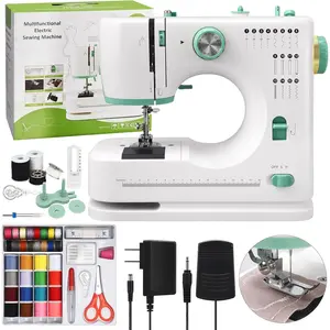 Mini Sewing Machine for Beginners with 32 count Threads Kit,16 Built-In Stitches, Multifunctional Portable Sewing with Foot Pedal Small Sewing Quilting Machine for Mending, Mother Day