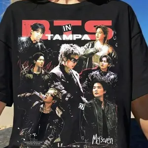 Bangtan Members Tampa Unisex Heavy Cotton Tee, Bangtan Concert World Tour Merch & Gift 2026, Bangtan 2026 Album Songs Concert Tee ECK VXG SAP CJD
