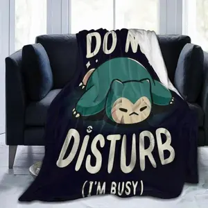 Snorlax Cartoon Throw Blanket, Super Soft Cozy Flannel Fleece Picnic Blankets for Boys Girls Adults, Warm Plush Blankets for Couch Sofa Bed Living Room The Ideal Holiday Gift