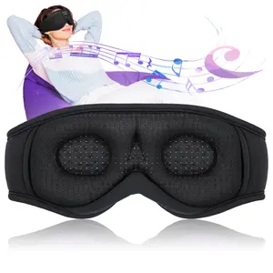 Sleep Mask with Bluetooth Headphones, Sleep Mask 3D Sleeping for Side Sleepers, Eye Cover Blindfold for Travel Nap Yoga, Black