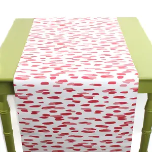 Club House Brushstroke 12' Paper Table Runner - Pink