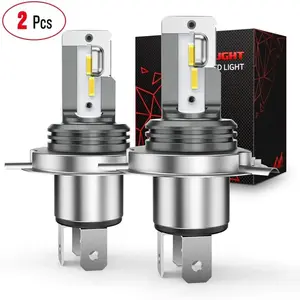 Nilight 2PCS H4/HS1 LED Motorcycle Headlight Bulb CSP Chips 6000K 9003 HB2 Hi/Lo Beam Light Conversion Kit for Motorbike,2 Years Warranty