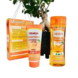 Nevada Ginseng Extract Plus V-B5 Shampoo & Conditioner 3 in 1 Set for Hair Growth Shine Moisture & Dandruff Control