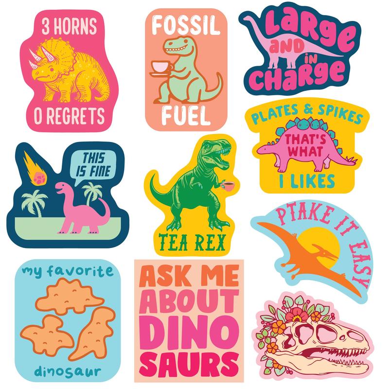Dinosaur Sticker Extra Large Stickers for Adults Funny Adhesives with Memes Funny Stickers with Colorful Graphic Decals Funny Dinosaur  Multi