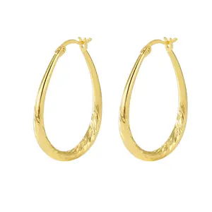925 Sterling Silver Hoop for Women Hypoallergenic 14K Gold Plated Sterling Silver Lightweight Oval Hoop Earrings,Non Tarnish Large Hoop Earrings