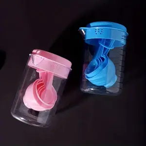 1 set, measuring spoon, measuring cup set, plastic with scale 500ml baking tool, 7PC combination kitchen measuring flour spoon