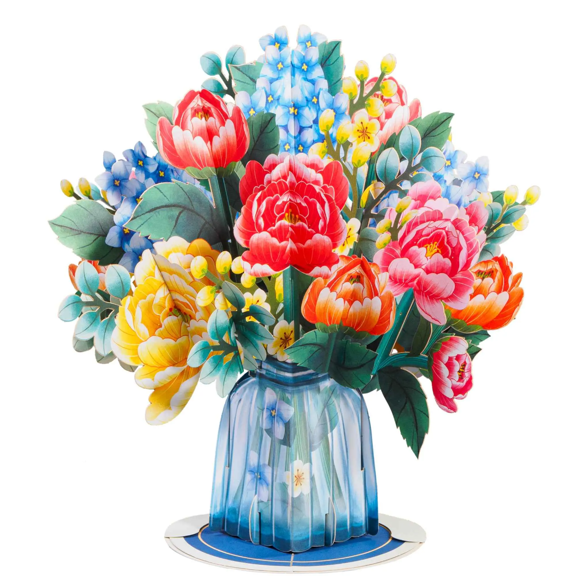 Paper Love HugePop Pop Up Flower Bouquet Card, Wonderland Flowers, 3D Popup Cards for BIrthday, Thank You, Get Well, Mother's Day, Anniversary Gift