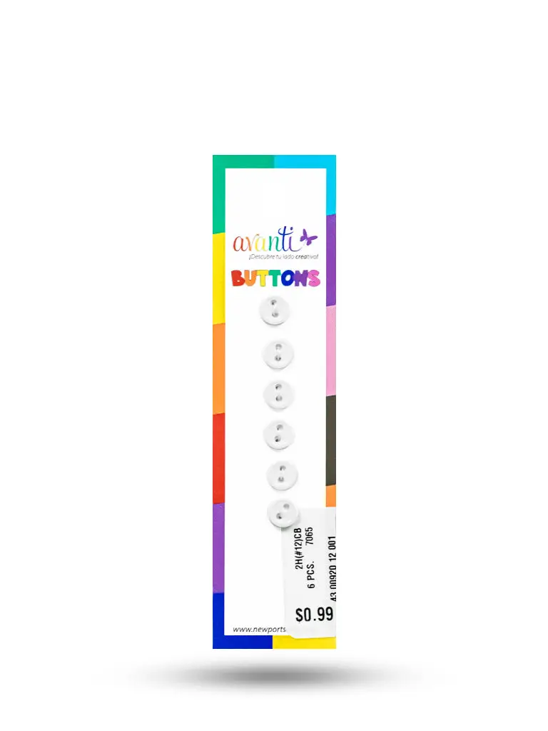 Sewing Buttons – 12L (7.5mm / 0.3 inches) with 2 Holes – Perfect for Collars, Cuffs & DIY Crafts