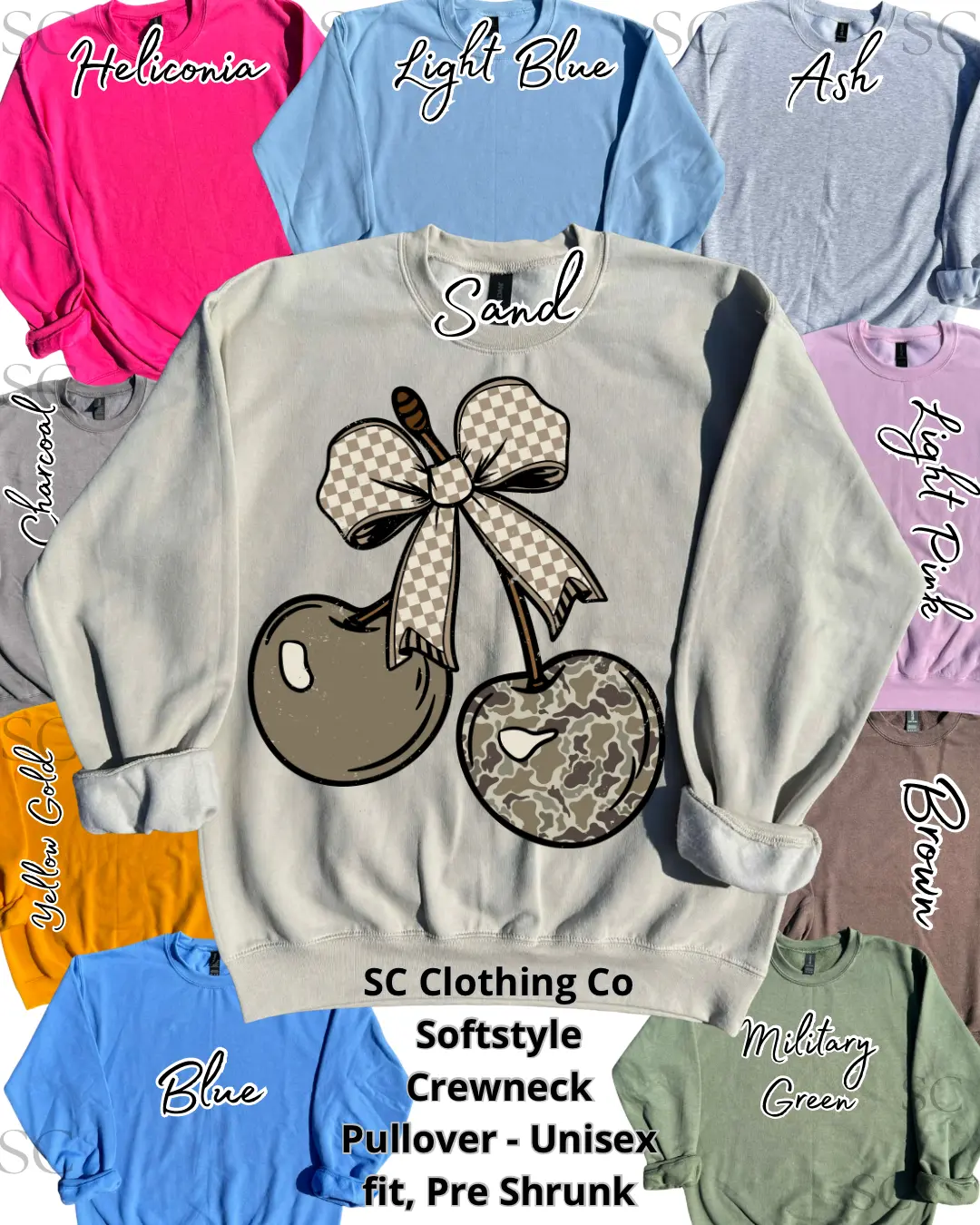 Camo Cherries Pullover