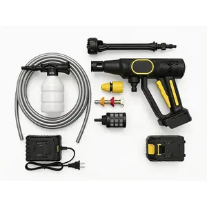 Wireless Pressure Washer 20V – 320 PSI Brushless Motor, 6-in-1 Adjustable Nozzle, Foam Cannon, 4.0Ah Battery, 26ft Flexible Hose, Portable Power Washer for Car, Patio, Home & Garden