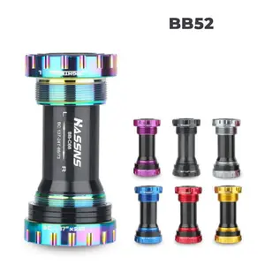 Hassns Threaded Cycling Bike Bottom Bracket, Multiple Colors Available, Durable Sealed Steel Bearing Design, Fits 22-24mm Spindle Crank, Crankset