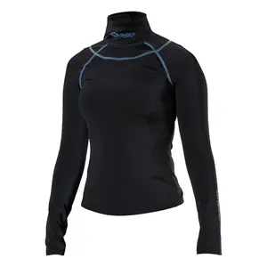 Shock Doctor Women's Ultra Compression Hockey Long Sleeve Shirt with Integrated Neck Guard - Four-Way Stretch, Cut-Resistant Material, Bio-Shape Design, Silicone Grip Forearm
