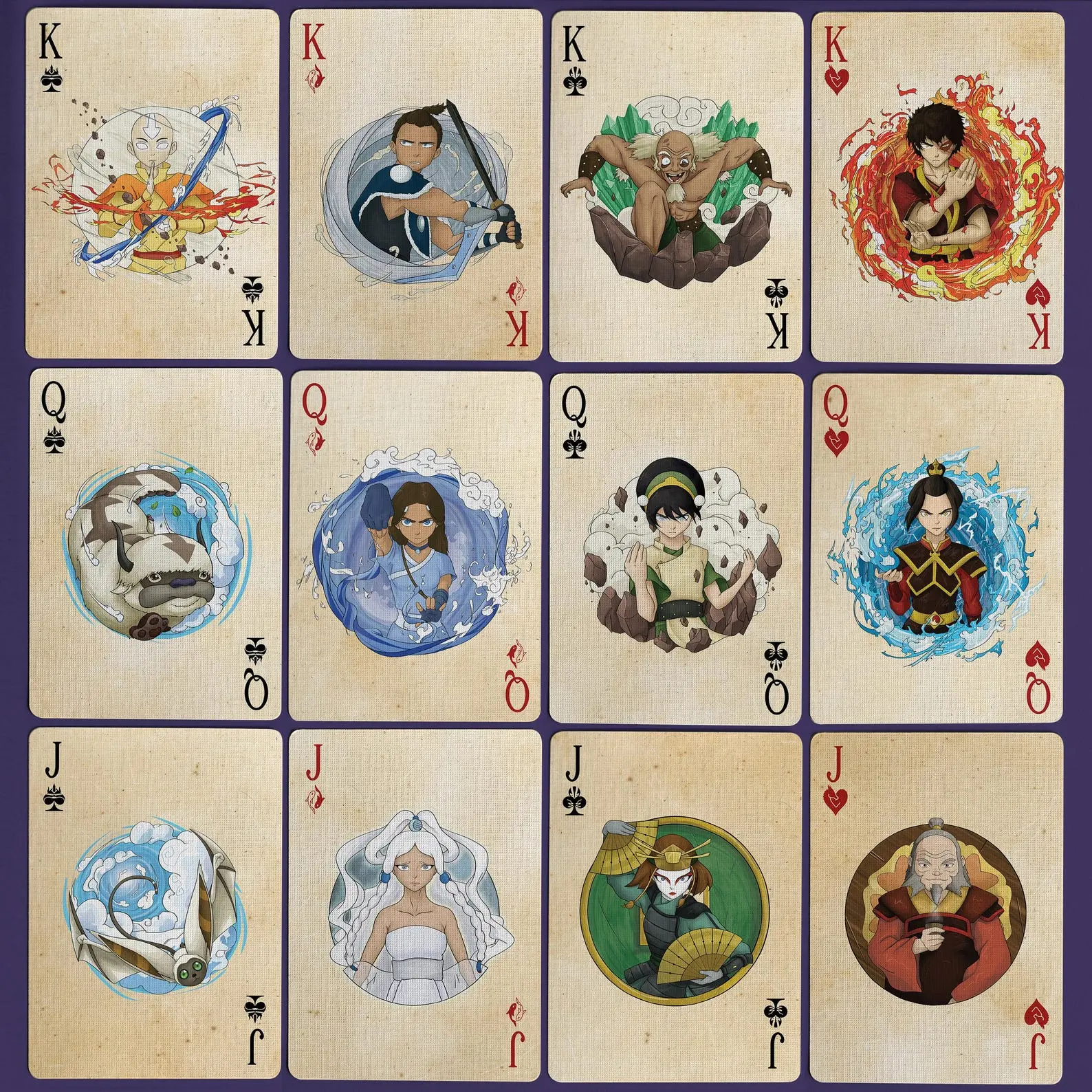 Avatar The Last Airbender Playing Cards 54 Card Deck | Fantasy Collectible Poker Card Game Gift for Fans