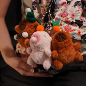 Cute Capybara Bag Charm – Adorable Plush Keychain for Handbags and Backpacks | Add some fun to your purse or gift, Christmas, Halloween, Anniversary, Birthday, Party Gift