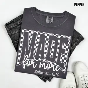 White Checker Made For More Comfort Colors T-Shirt 'NLB'