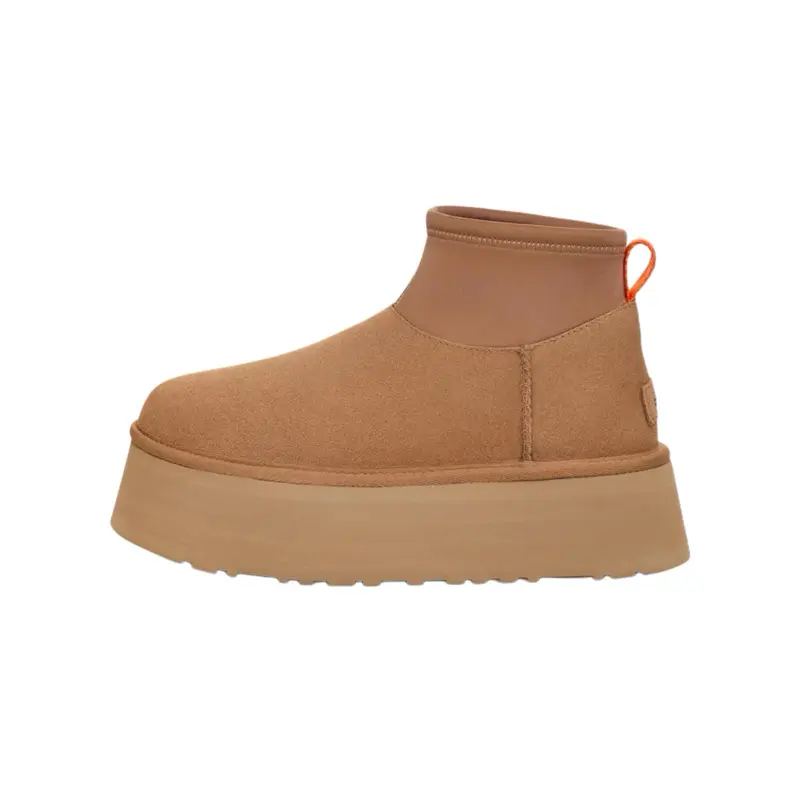 UGG Classic Mini Dipper Boot ‘Chestnut’ Women’s Perfect Trendy Casual Comfort Footwear Walking Shoes Girl Classic Flipflop Slide Soft Pedal, Premium Boot